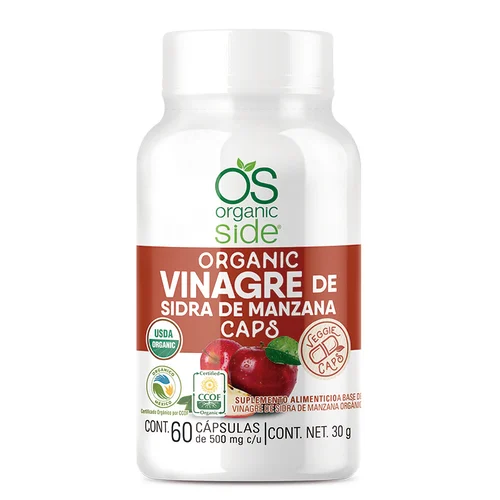 Comprar Organic Side Vinagre De Sidra De Manzana Suplemento Alimenticio 60 Cápsulas