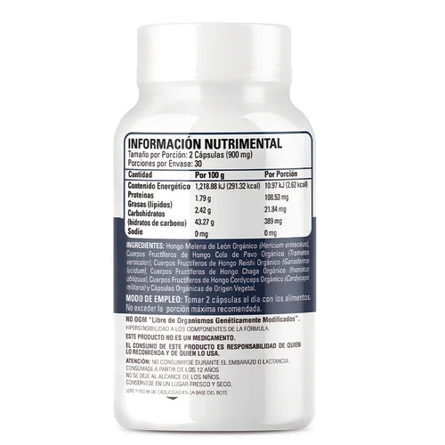 Organic Side Adaptogeno Complex con 60 Cápsulas