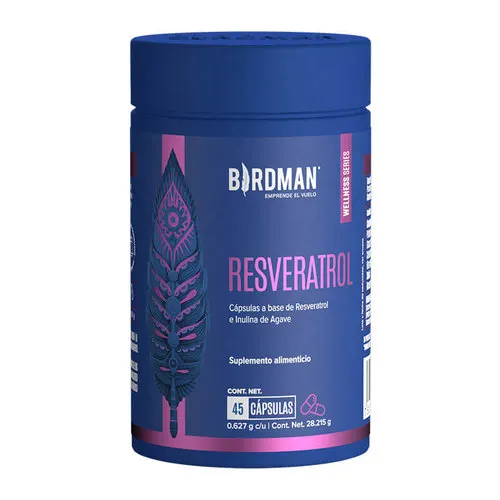 Birdman Resveratrol Con 45 Cápsulas