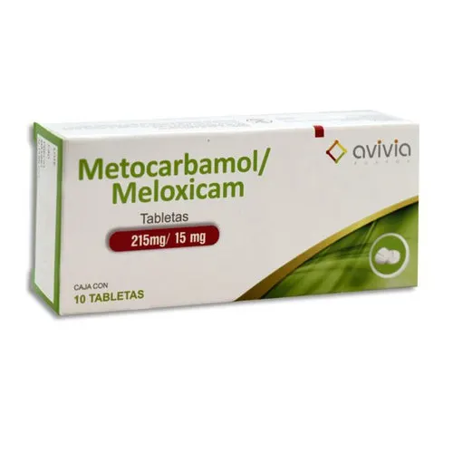 Metocarbamol Meloxicam 215 Mg/15 Mg Con 10 Tabletas
