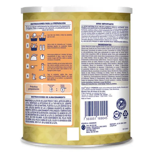 Alula Gold Fórmula Infantil Etapa 1 De 0 A 6 Meses Con 400 G