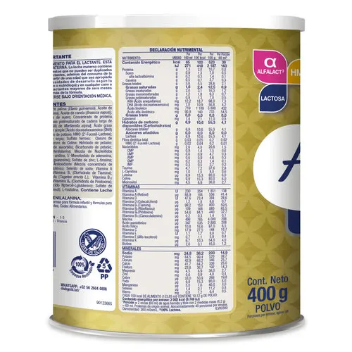 Alula Gold Fórmula Infantil Etapa 1 De 0 A 6 Meses Con 400 G