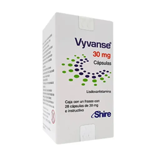 comprar Vyvanse lisdexanfetamina 30 mg con 28 cápsulas