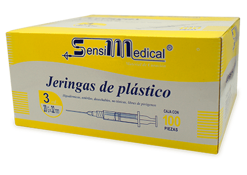 Comprar Sensi Medical Jeringa Amarilla De 20X32Mm Para 3 Ml Con 100 Piezas