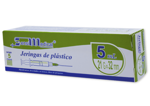 Comprar Sensi Medical Jeringa Verde De 21X32Mm Para 5 Ml Con 5 Piezas