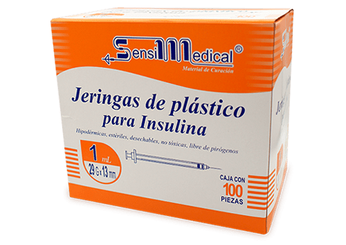 Comprar Sensi Medical Jeringa Para Insulina De 29X13Mm Para 1 Ml Con 100 Piezas