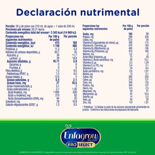 Enfagrow Etapa 4 Fórmula Infantil Apartir De 2 Años 1.1 Kg