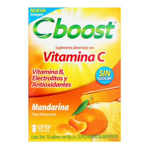 Comprar C-Boost Suplemento Alimenticio Vitamina C Polvo Sabor Mandarina Con 10 Sobres