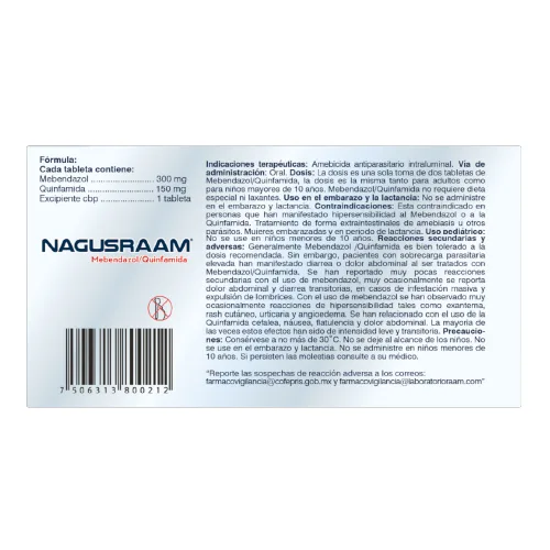 Nagusraam 300 Mg/150 Mg Con 2 Tabletas