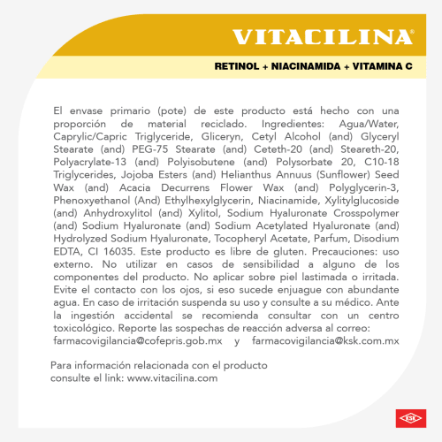 Vitacilina Crema Facial Aclaradora 100 G