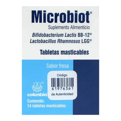 Comprar Microbiot Suplemento Alimenticio Con 14 Tabletas Sabor Fresa