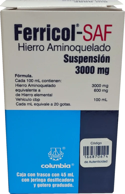 Comprar Ferricol 3000 Mg Suspensión Oral Con 45 Ml