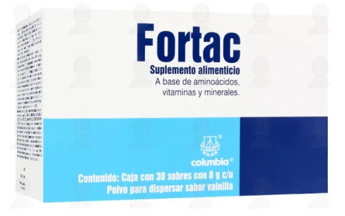 Comprar Fortac Suplemento Alimenticio Sabor Vainilla Polvo 30 Sobres