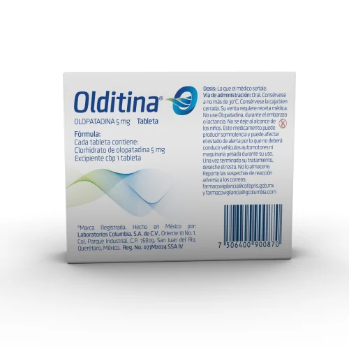 Olditina Olopatadina 5 Mg Con 28 Tabletas