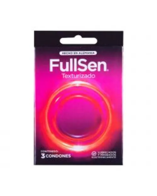 Fullsen Texturizado Condones Con 3 Piezas