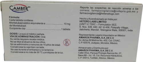 Comprar Montelukast 10 Mg Con 30 Tabletas