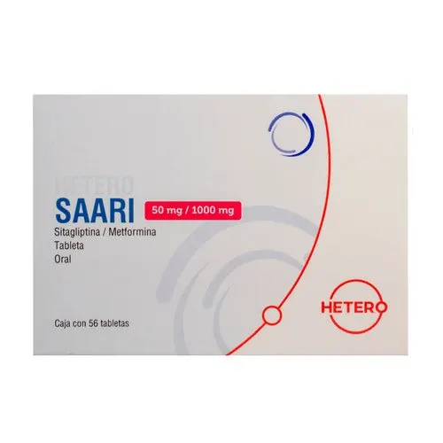 Saari 50 Mg/1000 Mg Con 56 Tabletas