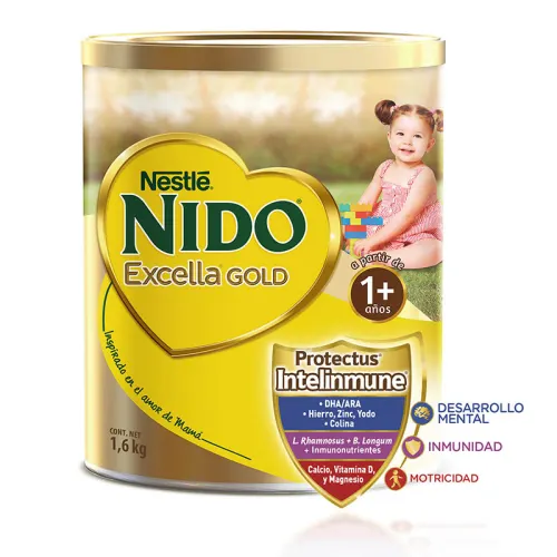 Comprar Nido Excella Gold Fórmula Infantil A Partir De 1 Año Polvo Con 1.6 Kg