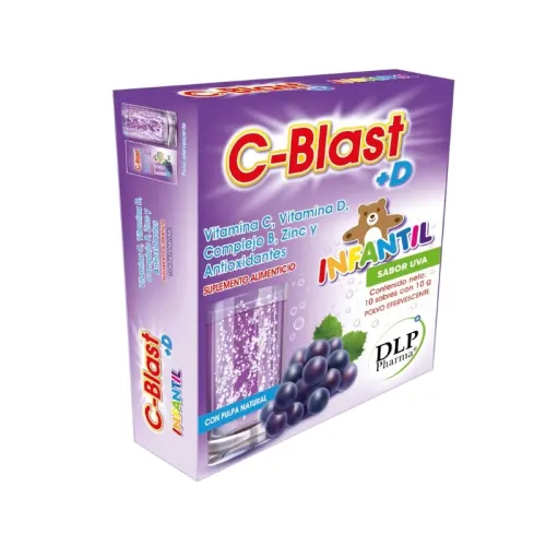 C-Blast +D Infantil Sabor Uva Con 10 Sobres