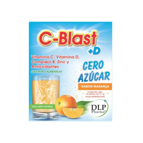 C-Blast +D Cero Azúcar Sabor Naranja Con 10 Sobres