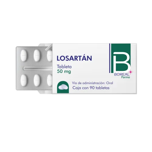 Losartan 50 mg con 90 Tabletas
