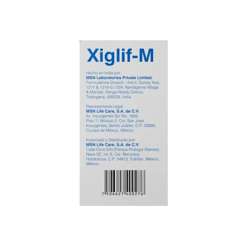Xiglifm 10 Mg/1000 Mg Con 14 Tabletas