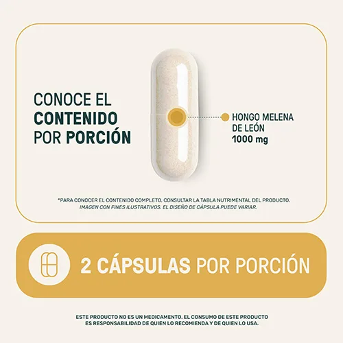 Life360+ Melena De Leon Con 90 Cápsulas