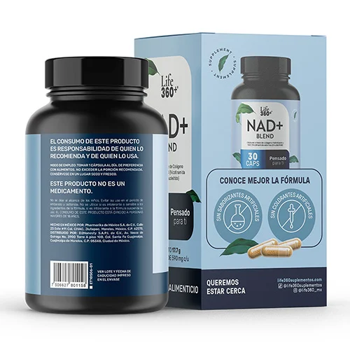 Life 360+ Nad+ Blend Con 30 Cápsulas