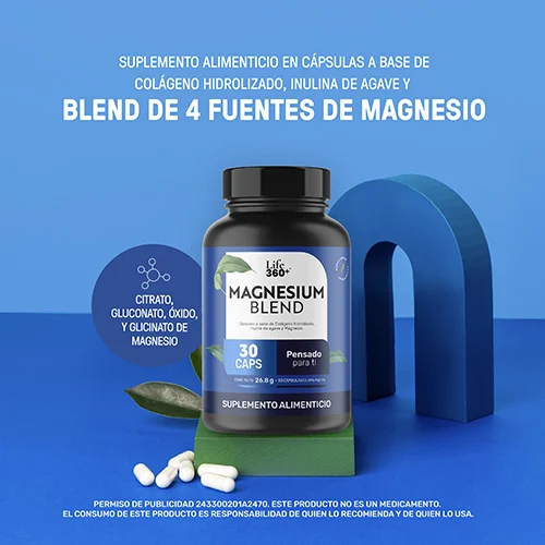 Life360+ Magnesium Blend Con 30 Cápsulas