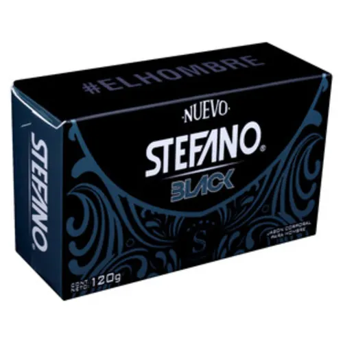 Stefano Black Jabón Corporal En Barra Con 120 G