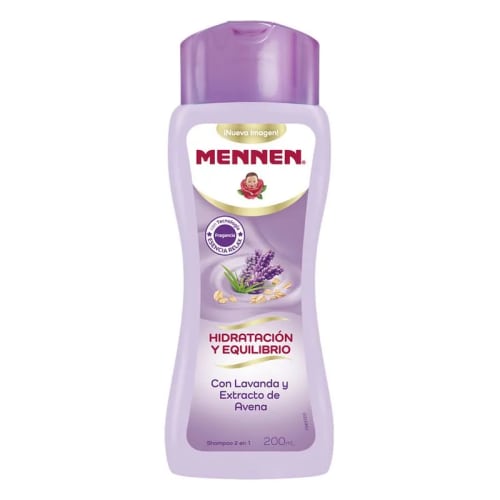 Mennen Shampoo Hidratación Y Equilibrio Con Lavanda Y Extracto De Avena Con 200 Ml