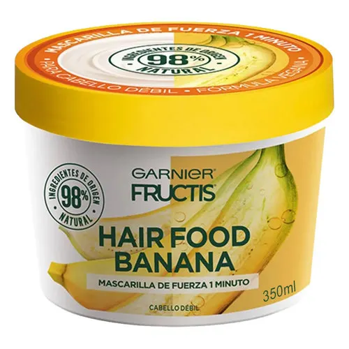 Garnier Fructis Hair Food Mascarilla Banana Reparadora Con 350 Ml