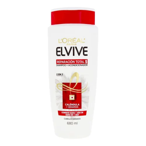L’Oréal Elvive Reparación Total 5 Shampoo 2 En 1 Con 680 Ml