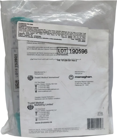 Flujómetro TruZone adulto/pediátrico con 1 pieza