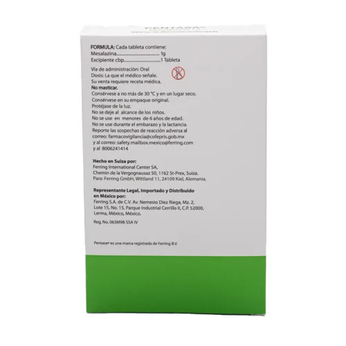 Pentasa 1 G Con 30 Tabletas