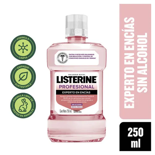 Listerine Profesional Experto En Encías Con 250 Ml