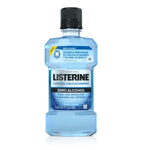 Listerine Zero Alcohol Control Sarro Enjuague Bucal Con 500 Ml