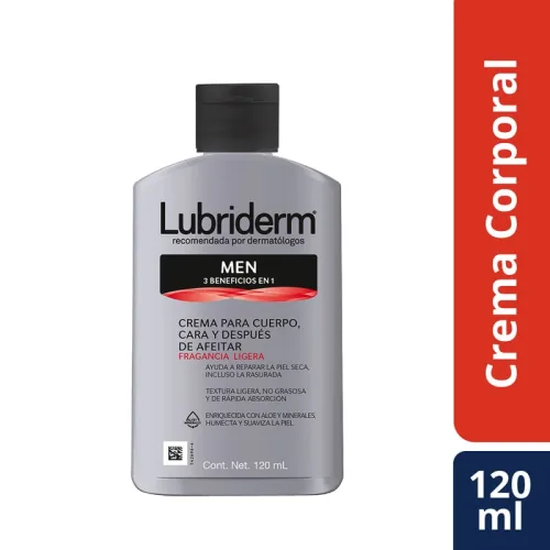 Comprar Lubriderm Men Crema Para Cuerpo, Cara Y Después De Afeitar Con 120 Ml