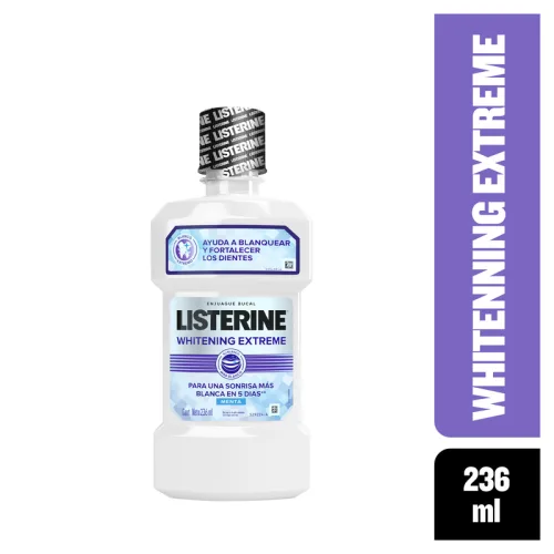 Comprar Listerine Whitening Extreme Enjuague Bucal Sabor Menta 236 Ml