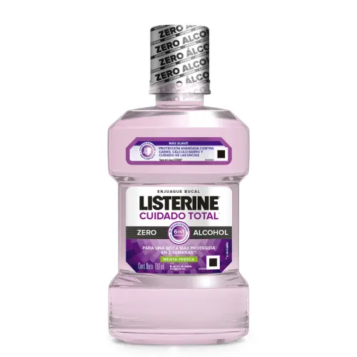 Comprar Listerine Cuidado Total Zero Alcohol Enjuague Bucal Sabor Menta Fresca 180 Ml