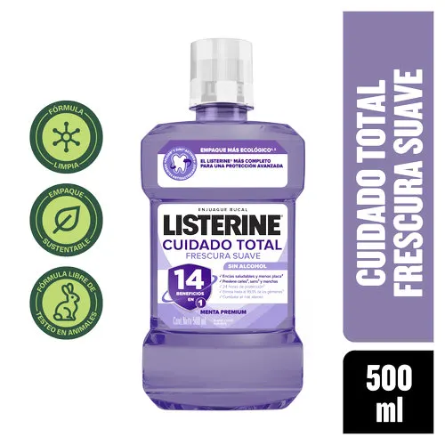 Enjuague Bucal Listerine Cuidado Total Zero 500 Ml