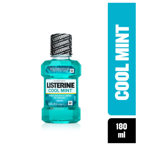 Listerine Cool Mint Enjuague Bucal Con 180 Ml