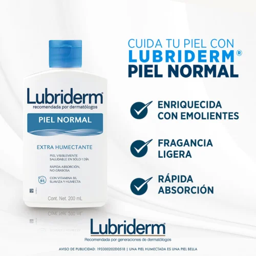 Lubriderm Piel Normal Extra Humectante Crema Corporal Con 200 Ml