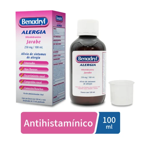 Comprar Benadryl 250 Mg Jarabe Con 120 Ml