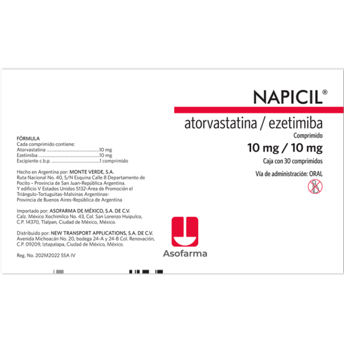 Napicil 10/10 Mg Con 30 Comprimidos