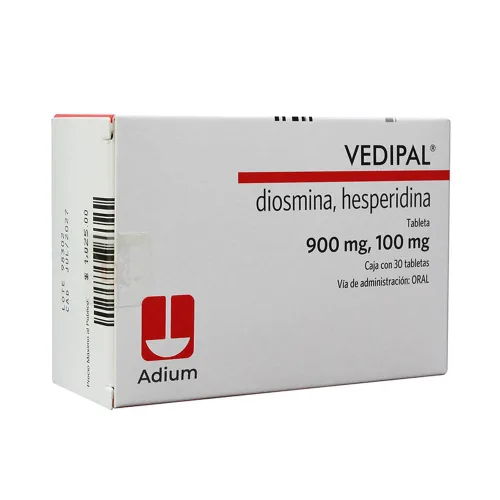 Vedipal Diosmina Hesperidina 900 Mg / 100 Mg Con 30 Tabletas