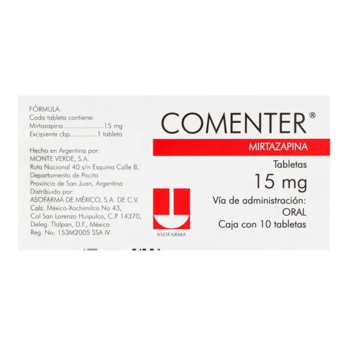 Comenter 15 Mg Con 10 Tabletas