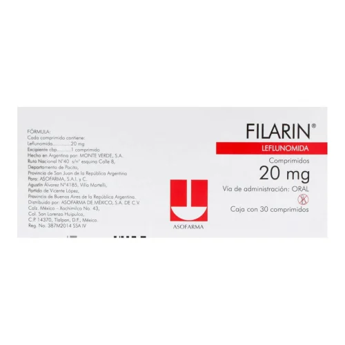 Comprar Filarin 20 Mg Con 30 Comprimidos