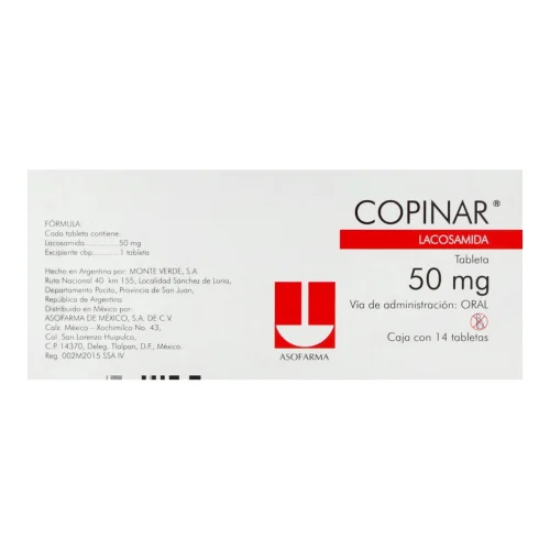 Comprar Copinar 50 Mg Con 14 Tabletas