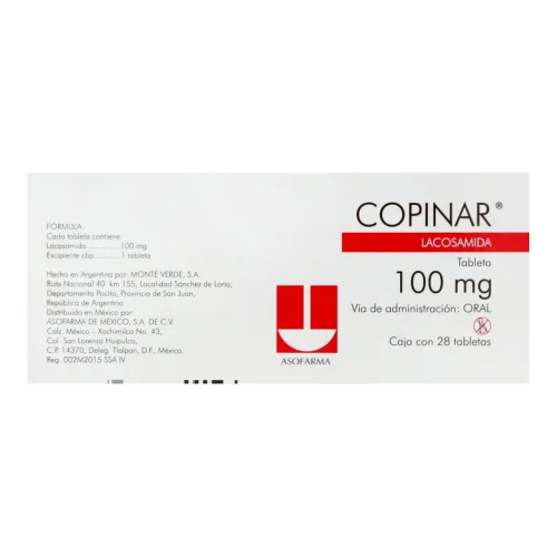 Comprar Copinar 100 Mg Con 28 Tabletas